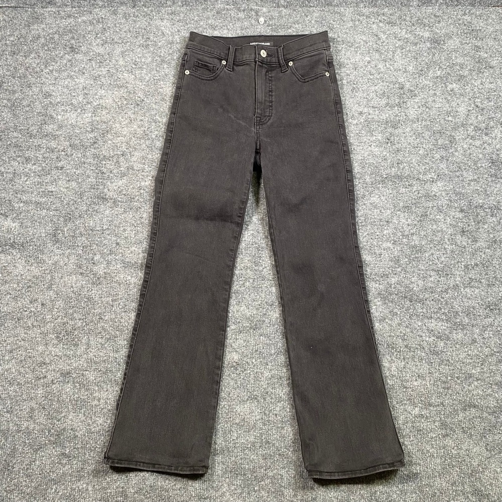 Lucky Brand Uni High Rise Boot Jeans Faded Black Size 2/26 Stretch Denim